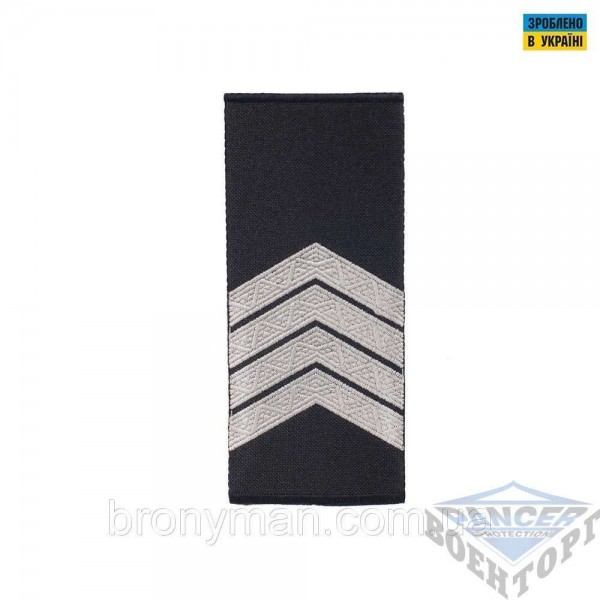 Погоны Старший сержант Полиции (пара) муфта черные - RIMF-SSGTPLC