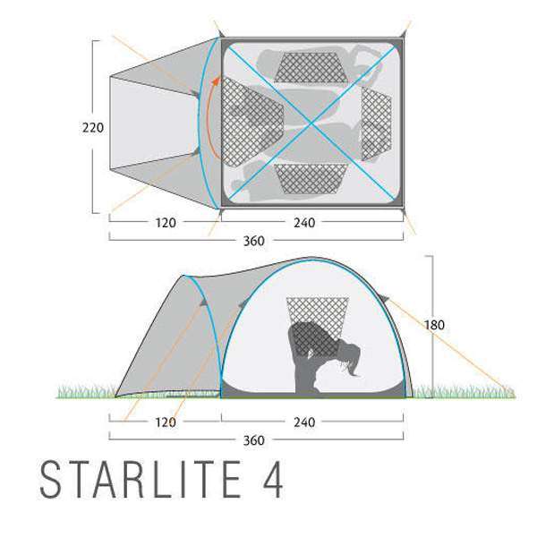 Палатка Caribee Starlite 4 - 3158608 Палатка Caribee Starlite 4 - 3158608