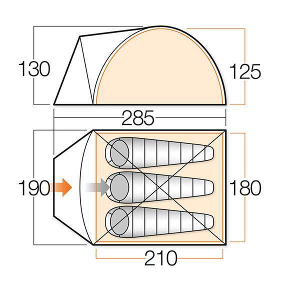Палатка Vango Alpha 300 Herbal - 3158609