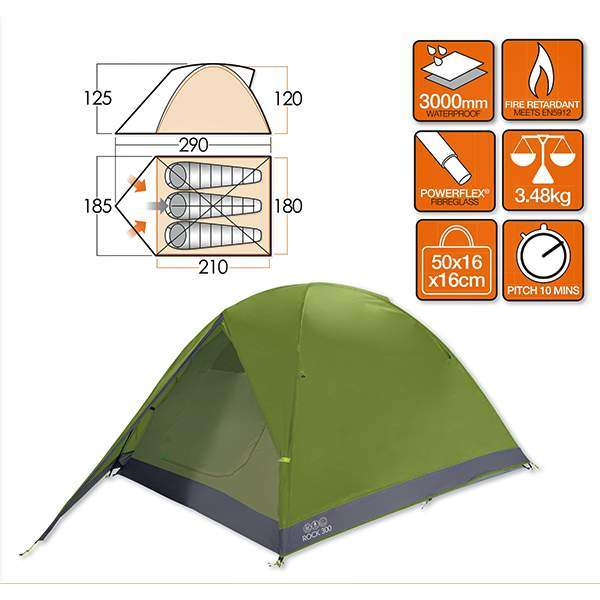 Палатка Vango Rock 300 Herbal - 3158629 Палатка Vango Rock 300 Herbal - 3158629