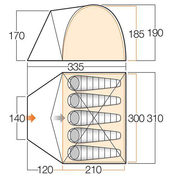 Палатка Vango Berkeley 500 Herbal - 3158648
