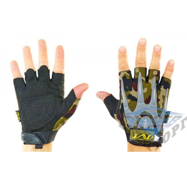 Тактические беспалые перчатки MECHANIX камуфляж - 3171725