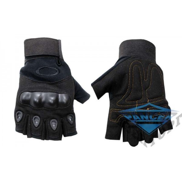 Тактические беспалые перчатки черные - 3171730