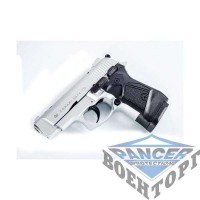 Пістолет стартовий (газо-шумовий) Stalker - 2914 матово хромированое