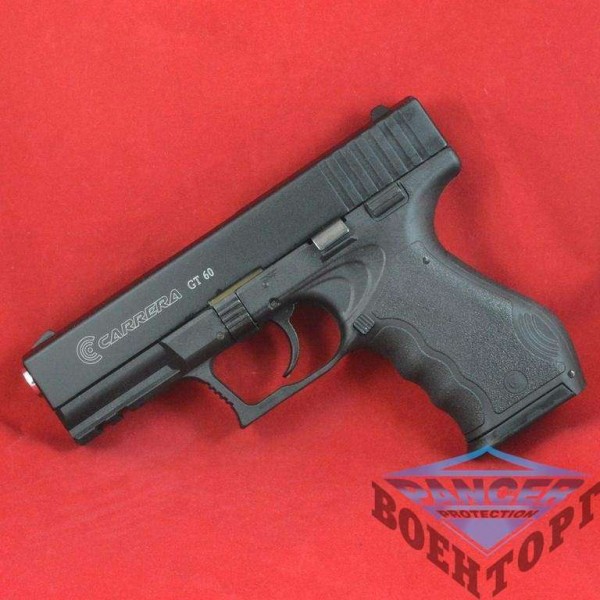 Пистолет стартовый (газо-шумовой) CARRERA GT-60 матово черное - 3218705