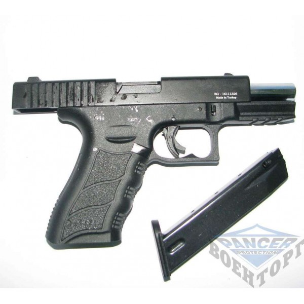 Пистолет стартовый (газо-шумовой) CARRERA GTR-79 матово черное - 3218707