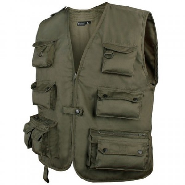 Жилет для полювання і риболовлі олива МИЛ ТЕК Німеччина - 3218755