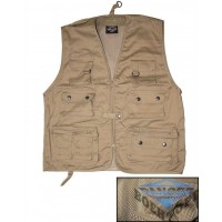 Жилет для полювання та риболовлі JAGD-U.ANGLERWESTE M.NETZFU. хакі