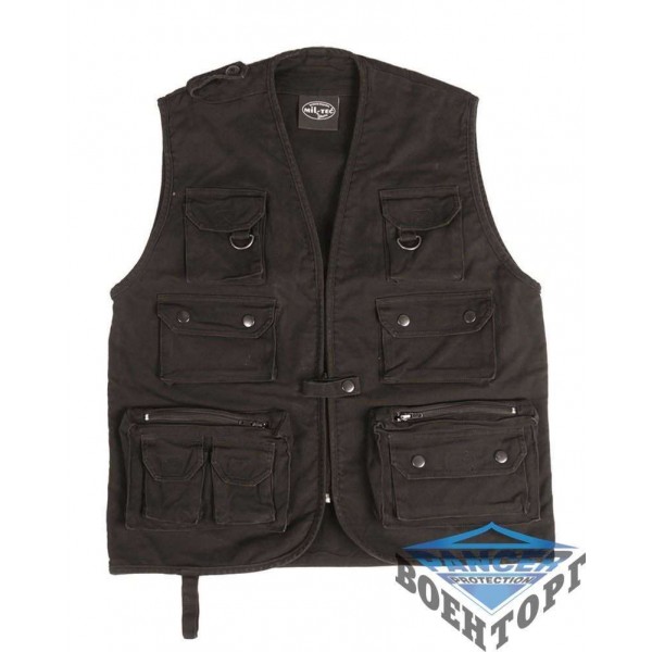 Жилет розвантажувальний JAGD-U.ANGLERWESTE MOLESKIN чорний - 3218768