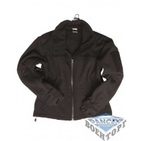 Куртка флисовая ветрозащитная WINDPROOF JACKE FLEECE черная