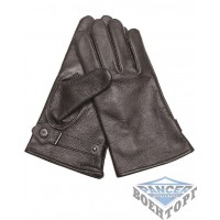 Кожаные перчатки GERMAN LINED LEATHER GLOVES черные
