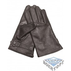 Кожаные перчатки GERMAN LINED LEATHER GLOVES черные