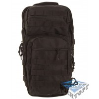 Рюкзак тактичний на одну лямку чорний