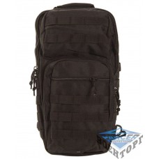 Рюкзак тактичний на одну лямку чорний