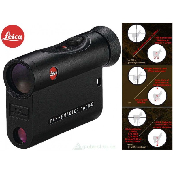 Дальномер Leica CRF 1600-B (7x, измерение 10-1500м), с баллистическим калькулятором - 3286342 Дальномер Leica CRF 1600-B (7x, измерение 10-1500м), с баллистическим калькулятором - 3286342