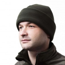 Шапка флисовая двойная с подворотом 260гр/м Оливковый