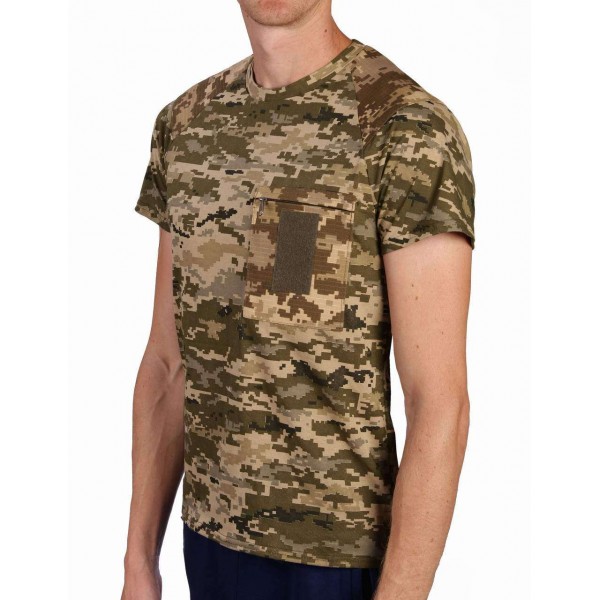 Футболка, ХБ, Пиксель ВСУ с Погоном - 3288549 Футболка, ХБ, Пиксель ВСУ с Погоном - 3288549