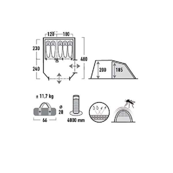 Намет High Peak Paros 5 (11566) - 3297995 Намет High Peak Paros 5 (11566) - 3297995