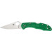 Нож Spyderco Delica4 Flat Ground Green - Фото 1