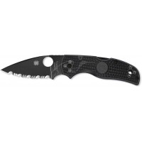 Ніж Spyderco Native 5 Black Blade serrated