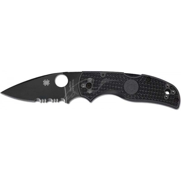Ніж Spyderco Native 5 Black Blade half serrated - 3308134