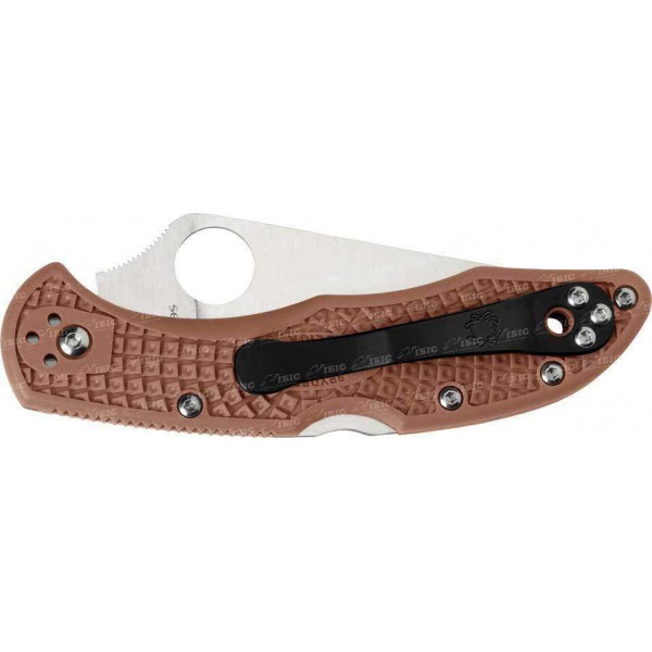Ніж Spyderco Delica4 Flat Ground Brown - 3308221
