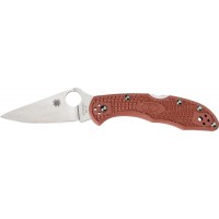 Нож Spyderco Delica4 Flat Ground Brown