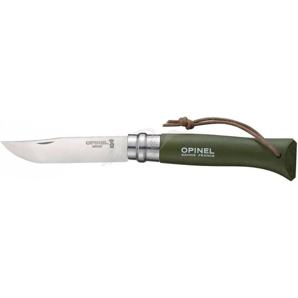 Нож Opinel Trekking №8 Inox. Цвет - зеленый - 3308248 Нож Opinel Trekking №8 Inox. Цвет - зеленый - 3308248