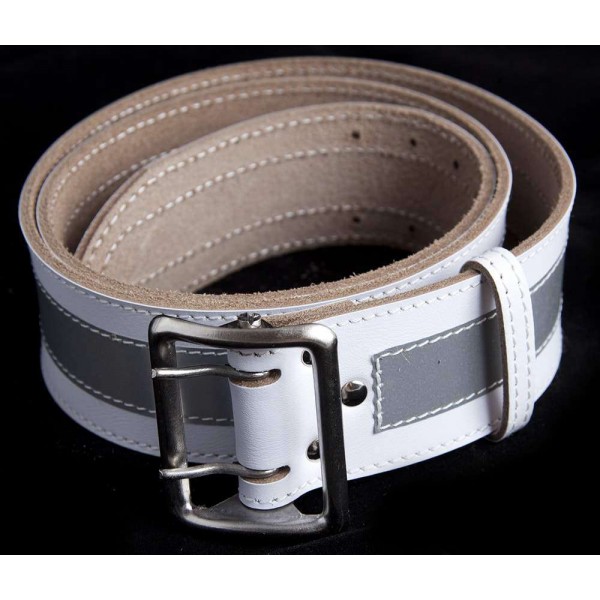 Ремінь білий зі світловідбиваючою смужкою 50 мм - 3364559