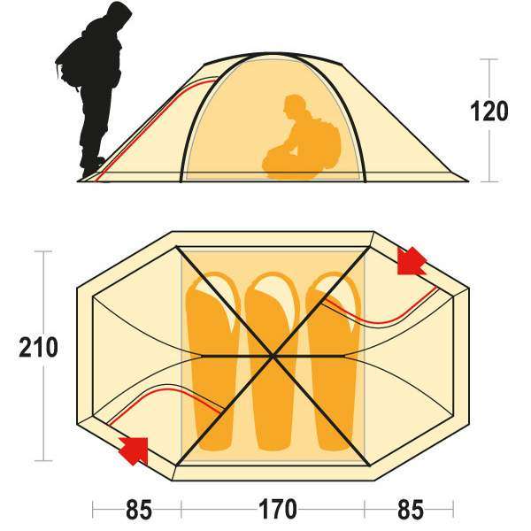 Палатка Ferrino Svalbard 3 T9 (4000) Olive Green - 3371995 Палатка Ferrino Svalbard 3 T9 (4000) Olive Green - 3371995