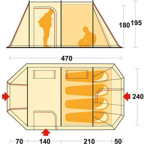 Палатка Ferrino Chanty 4 Deluxe White/Gray - 3372003 Палатка Ferrino Chanty 4 Deluxe White/Gray - 3372003