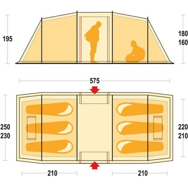 Палатка Ferrino Namib 6 Blue - 3372006 Палатка Ferrino Namib 6 Blue - 3372006