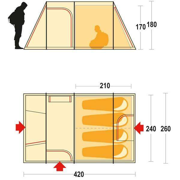 Палатка Ferrino Proxes 4 Kelly Green - 3372007 Палатка Ferrino Proxes 4 Kelly Green - 3372007