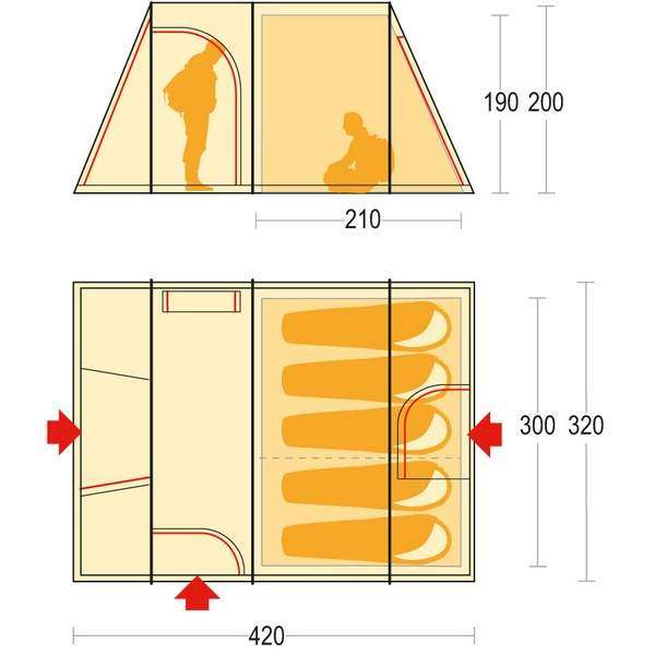 Палатка Ferrino Proxes 5 Kelly Green - 3372010 Палатка Ferrino Proxes 5 Kelly Green - 3372010