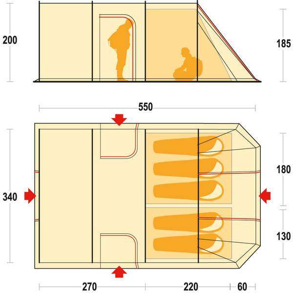Палатка Ferrino Emerald 5 White/Gray - 3372026 Палатка Ferrino Emerald 5 White/Gray - 3372026