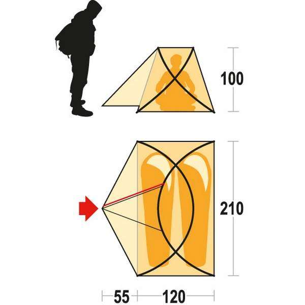 Палатка Ferrino Maverick 2 (10000) Orange/Gray - 3372033 Палатка Ferrino Maverick 2 (10000) Orange/Gray - 3372033