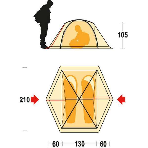 Намет Ferrino Phantom 2 (8000) Red - 3372037