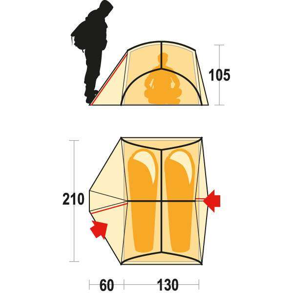 Намет Ferrino Pumori 2 (4000) Orange - 3372038