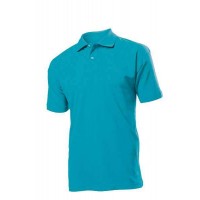 Футболка поло світло-синя