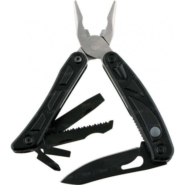 Мультиинструмент PARTNER H2086-1. 6 инструментов; 2 фонаря. Цвет - черный - 3376131