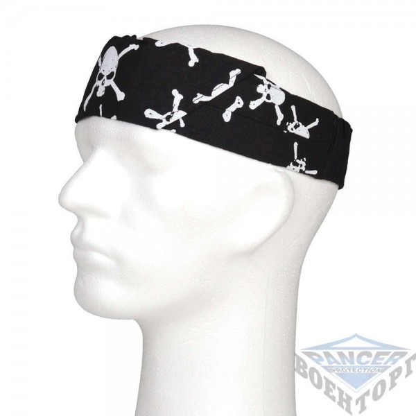 Бандана-повязка 101Inc Black Skulls - 3376576