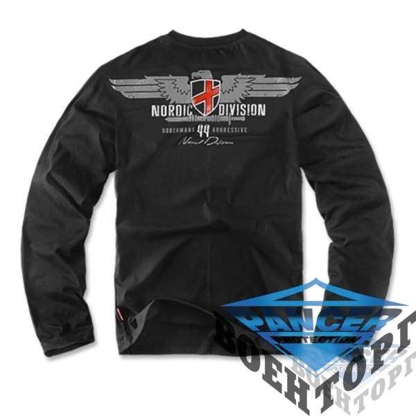 Футболка лонгслів Dobermans Aggressive Nordic Division v8 Black - 3376911