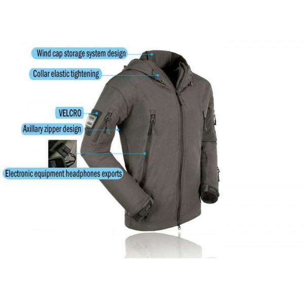 Куртка Soft Shell PAN TAC зимняя черная с флис кофтой - 3565739 Куртка Soft Shell PAN TAC зимняя черная с флис кофтой - 3565739