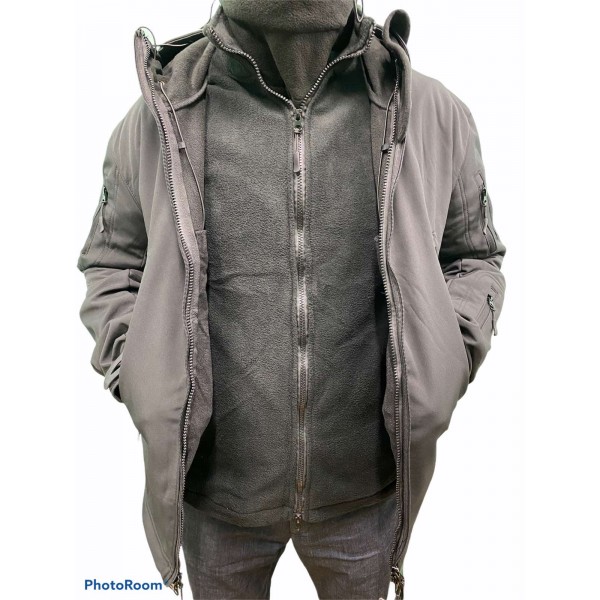 Куртка Soft Shell PAN TAC зимняя черная с флис кофтой - 3565739 Куртка Soft Shell PAN TAC зимняя черная с флис кофтой - 3565739