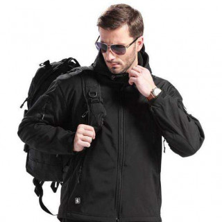 Куртка Soft Shell PAN TAC зимова чорна з фліс кофтою