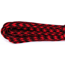 Паракорд Type III 550, Чорно-червоний 10м