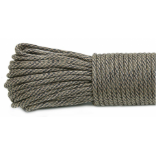 Паракорд Type III 550, Чорно-зелений з коричневою ниткою 10м