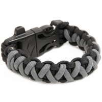 Браслет з паракорда, плетіння Соломон зі свистком і кресалом