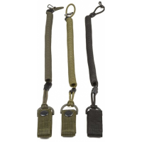 Страховочный тренчик с карабином и креплением на пояс, Черно-коричневый