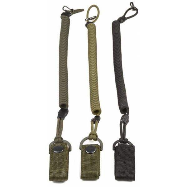 Страховочный тренчик с карабином и креплением на пояс, Черно-коричневый - 3391964